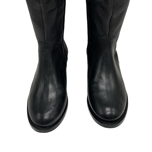 Arturo Chiang Falicity Black Leather Knee High Zip Riding Boots Size 7.5M - Picture 4 of 8
